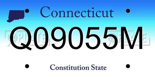 Q09055M Connecticut License Plate