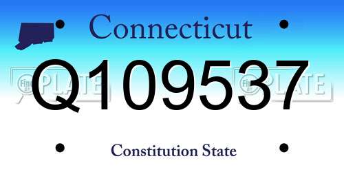 Q109537 Connecticut License Plate