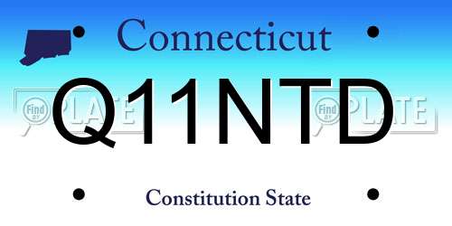 Q11NTD Connecticut License Plate
