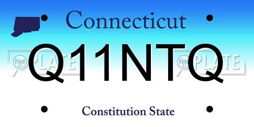 Q11NTQ Connecticut License Plate