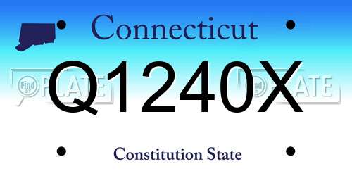 Q1240X Connecticut License Plate