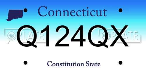 Q124QX Connecticut License Plate