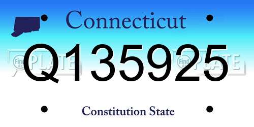 Q135925 Connecticut License Plate