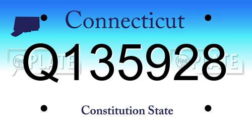 Q135928 Connecticut License Plate
