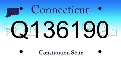 Q136190 Connecticut License Plate
