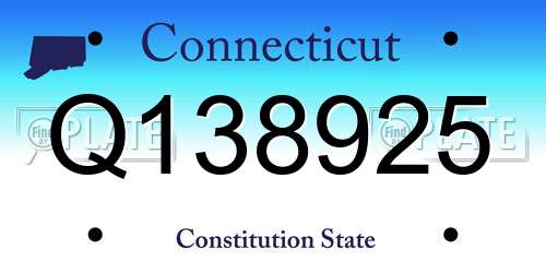 Q138925 Connecticut License Plate