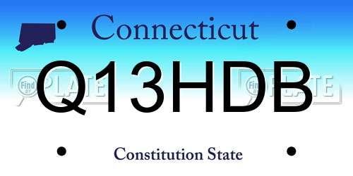 Q13HDB Connecticut License Plate