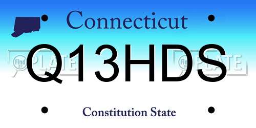 Q13HDS Connecticut License Plate