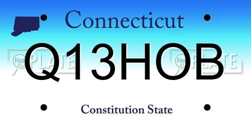 Q13HOB Connecticut License Plate