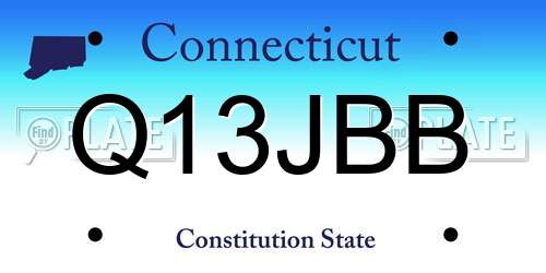 Q13JBB Connecticut License Plate