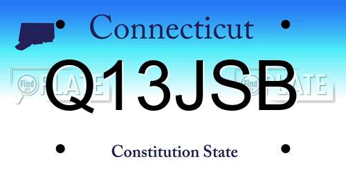 Q13JSB Connecticut License Plate