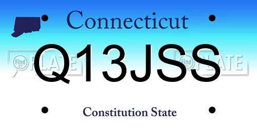 Q13JSS Connecticut License Plate