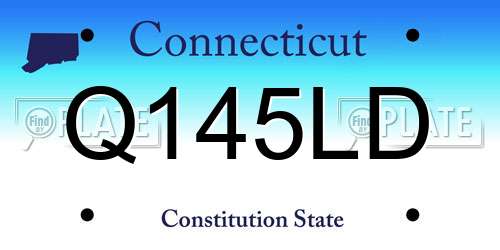 Q145LD Connecticut License Plate