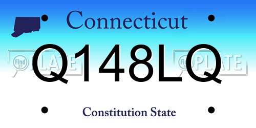 Q148LQ Connecticut License Plate