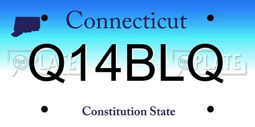 Q14BLQ Connecticut License Plate
