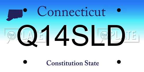 Q14SLD Connecticut License Plate