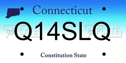Q14SLQ Connecticut License Plate