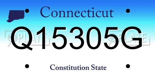 Q15305G Connecticut License Plate
