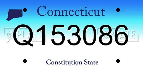 Q153086 Connecticut License Plate