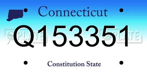 Q153351 Connecticut License Plate