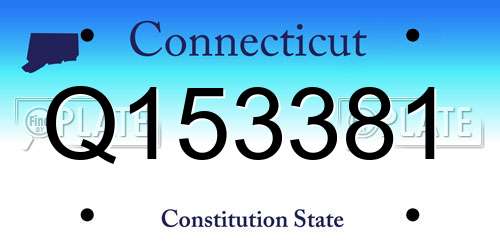 Q153381 Connecticut License Plate