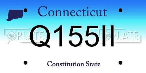 Q155II Connecticut License Plate