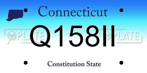 Q158II Connecticut License Plate