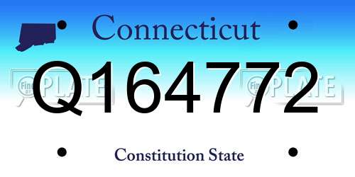 Q164772 Connecticut License Plate