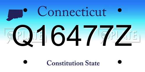 Q16477Z Connecticut License Plate