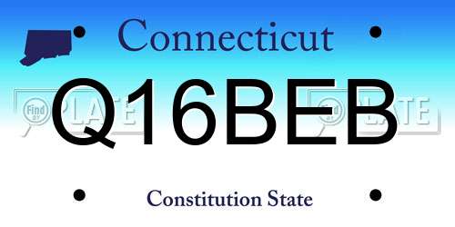 Q16BEB Connecticut License Plate