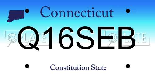Q16SEB Connecticut License Plate