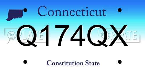 Q174QX Connecticut License Plate