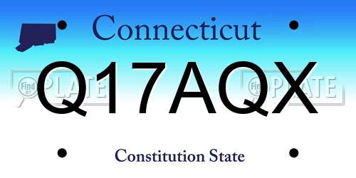 Q17AQX Connecticut License Plate