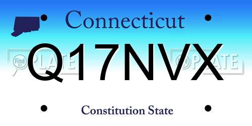 Q17NVX Connecticut License Plate