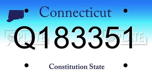 Q183351 Connecticut License Plate