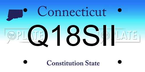 Q18SII Connecticut License Plate