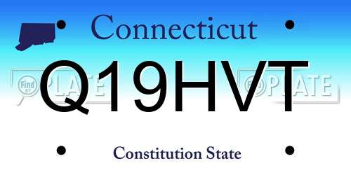 Q19HVT Connecticut License Plate
