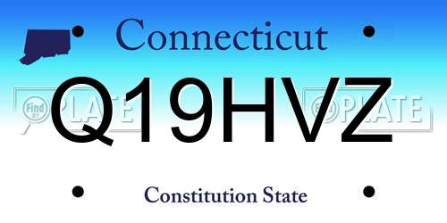 Q19HVZ Connecticut License Plate