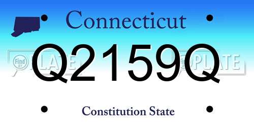 Q2159Q Connecticut License Plate