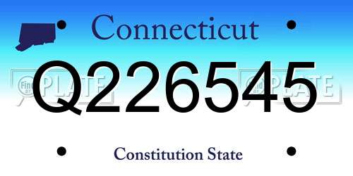 Q226545 Connecticut License Plate