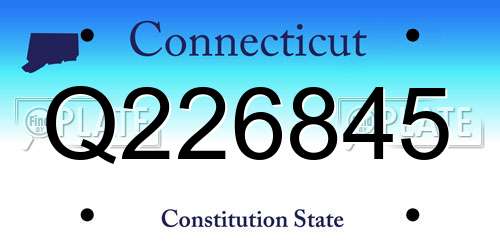 Q226845 Connecticut License Plate