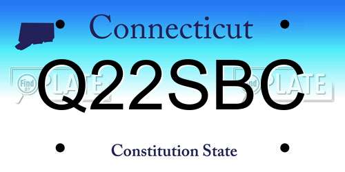 Q22SBC Connecticut License Plate