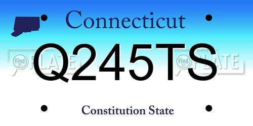 Q245TS Connecticut License Plate