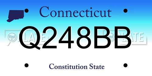 Q248BB Connecticut License Plate