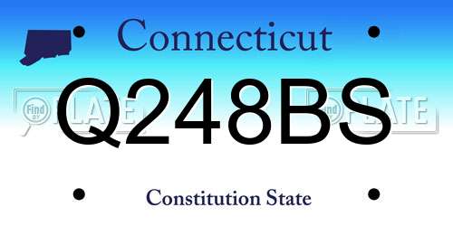 Q248BS Connecticut License Plate