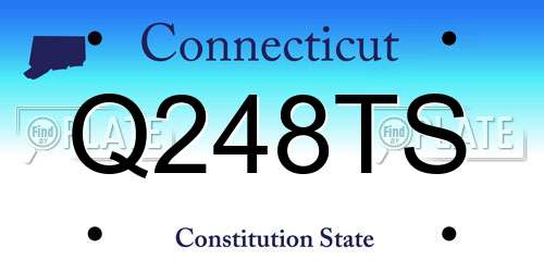 Q248TS Connecticut License Plate