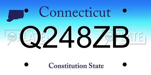 Q248ZB Connecticut License Plate