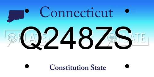 Q248ZS Connecticut License Plate
