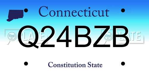 Q24BZB Connecticut License Plate