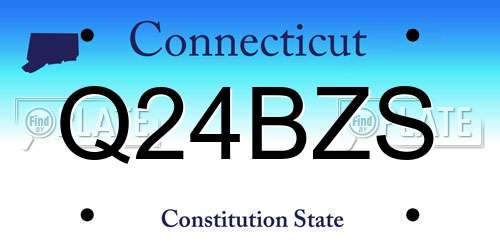 Q24BZS Connecticut License Plate